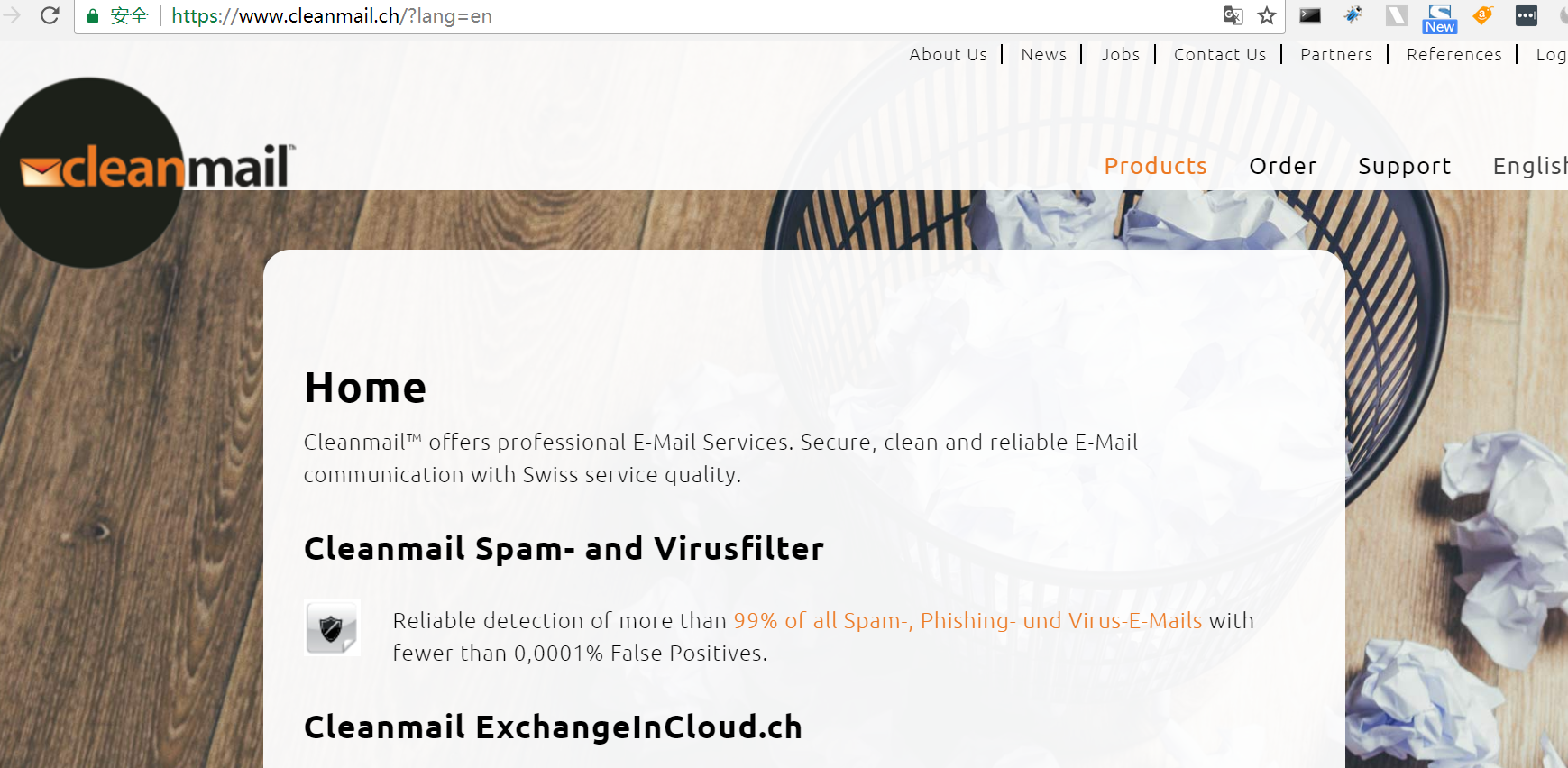 Cleanmail home page
